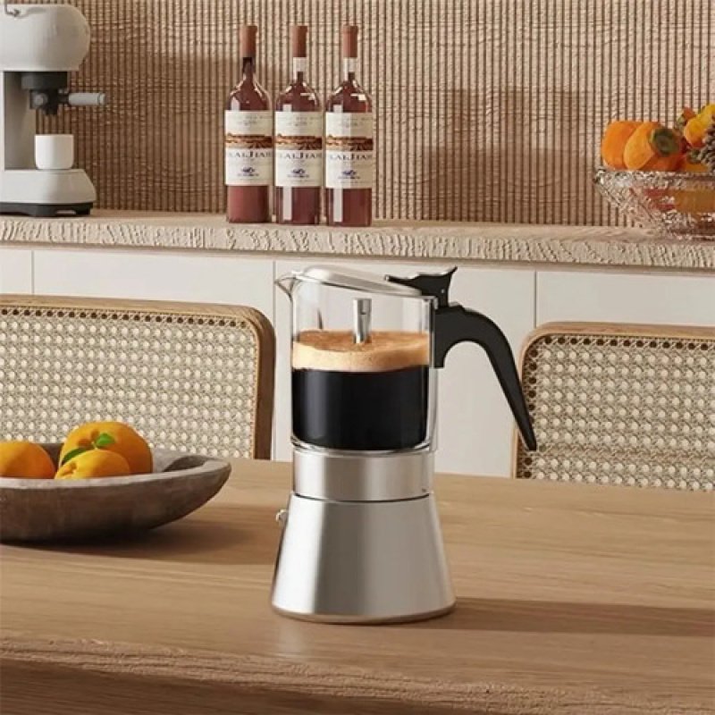 Cafetera Italiana Combinada 10t 360ml Plata Varenna