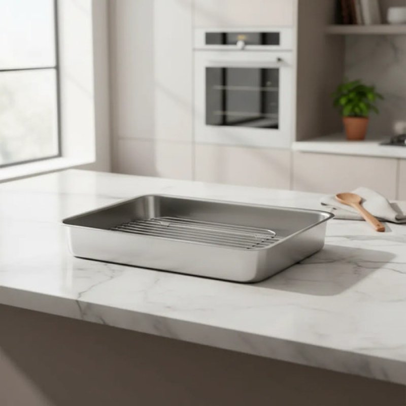 Asadera De Aluminio Con Grill Ramos 41x29,5x5,8 Cm