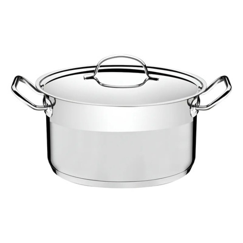 Cazuela Tramontina Professional Con Tapa Plana, 3.6 Litros, Color Acero Inoxidable Inox