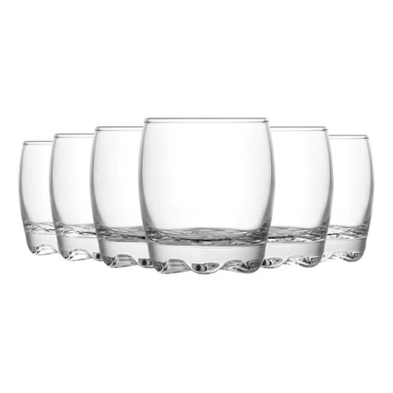 Pack 6 Vasos Vidrio Adora LAV 80ml Shots Tequila Vodka Tragos Whisky