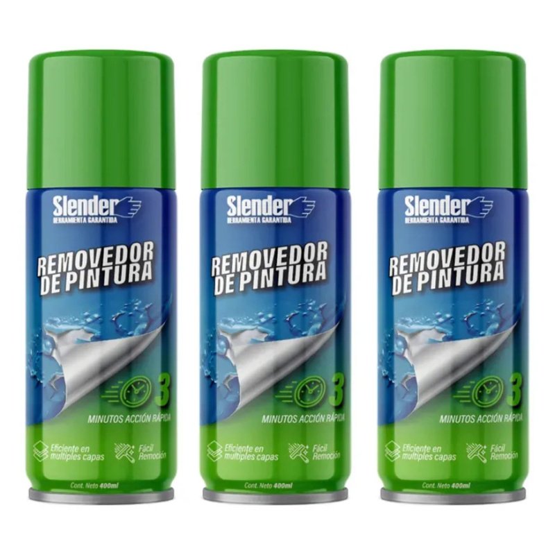 Set De 3 Removedores De Pintura Slender 400ml