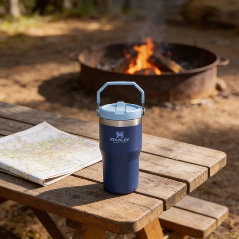 Vaso Térmico Stanley Iceflow Flip Straw Color Lapis 591 Ml