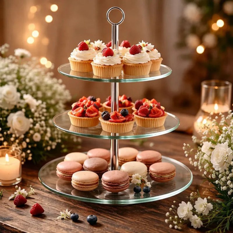 Soporte Para Torta 3 Niveles D20-25-30cm/h43cm Cilantrobazar