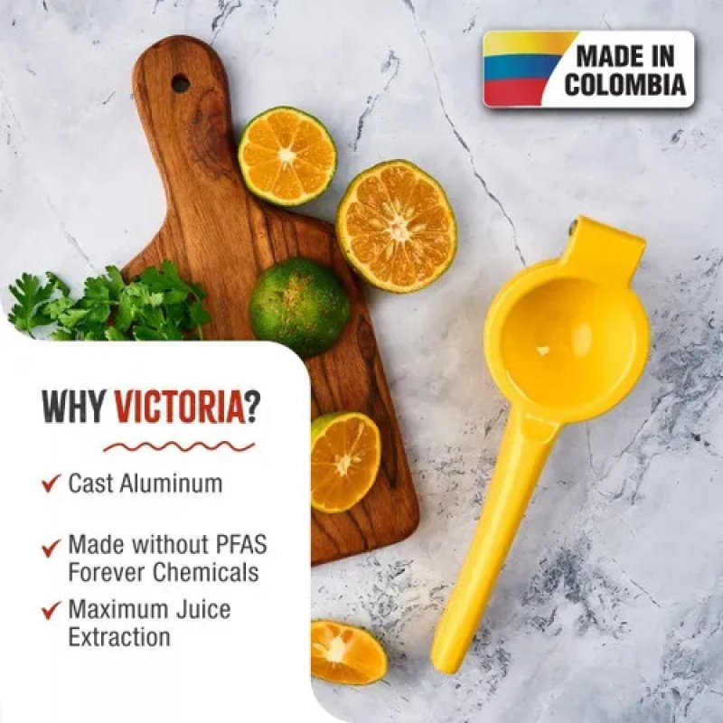 Exprimidor De Limones Manual Amarillo Pequeño Victoria
