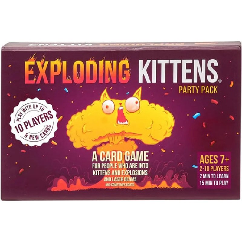 Juego De Cartas Exploding Kittens Asmodee Party Pack Ingles