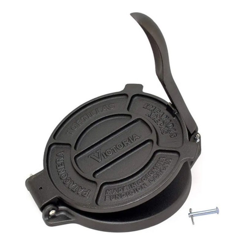 Prensa Para Tortilla Hierro Fundido Victoria 20cms Color Negro