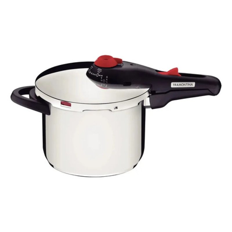 Olla A Presión Tramontina Solar De 6 L, Color Plateado - Plata
