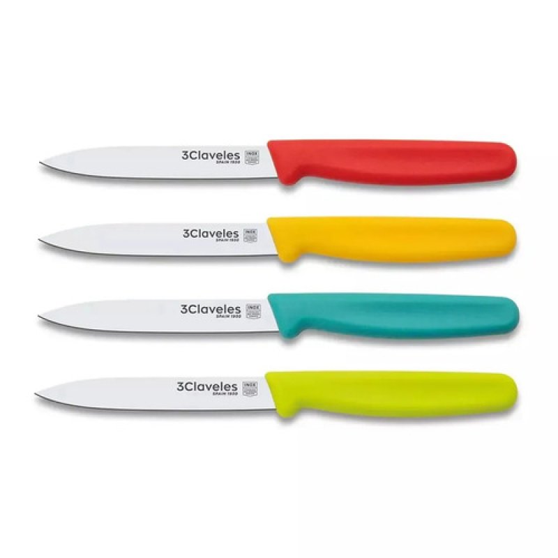 Set De 4 Cuchillos Oficio 3 Claveles 10 Cm Cilantrobazar
