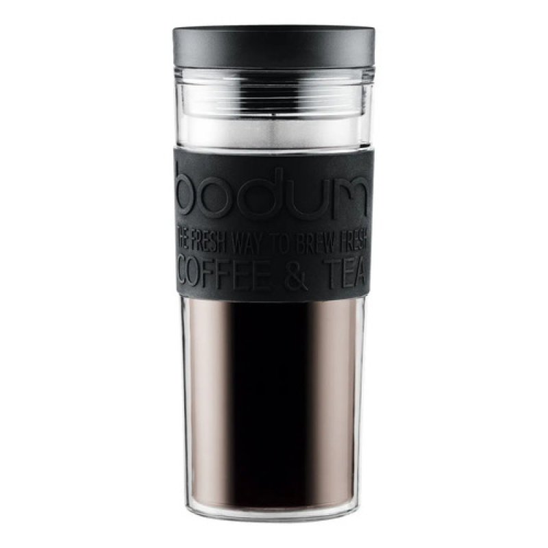 Bodum Mug Cierre Hermetico Doble Pared 0,45 L Color Negro Travel Mug