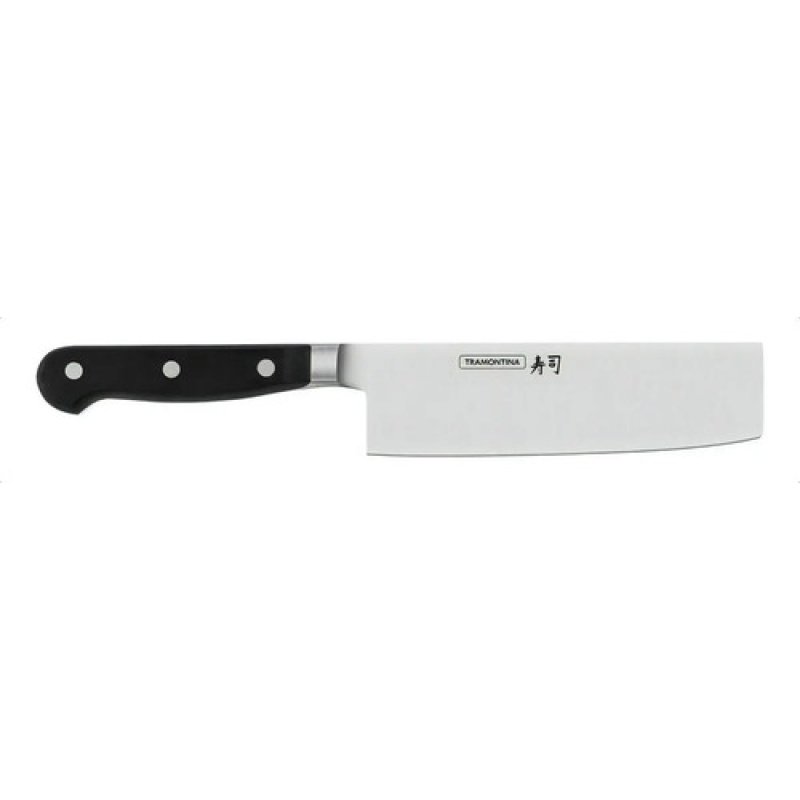Cuchillo Tramontina Nakiri Sushi Gold 7 de acero inoxidable negro