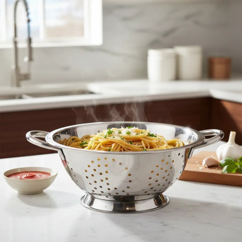 Colador De Pasta 34 Cm Acero Inoxidable Corrina