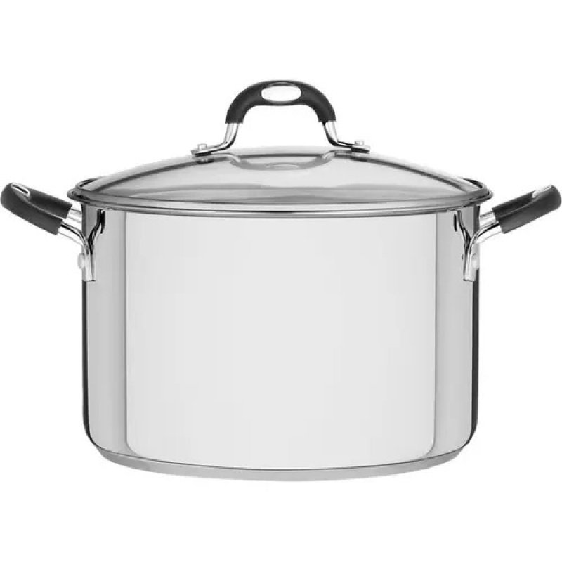 Cacerola Profunda Astro De Acero Inoxidable Con Triple Fondo Tramontina, 20 Cm Y 3,6 Litros Inox