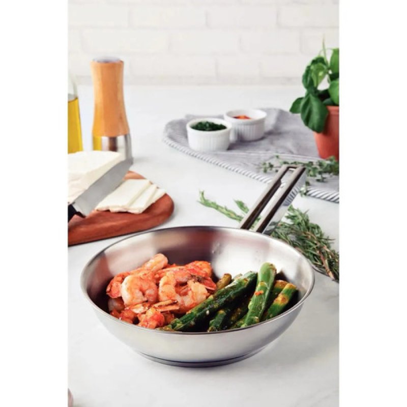 Sartén Tramontina Brava De Acero Inox 28 Cm 3,2 L