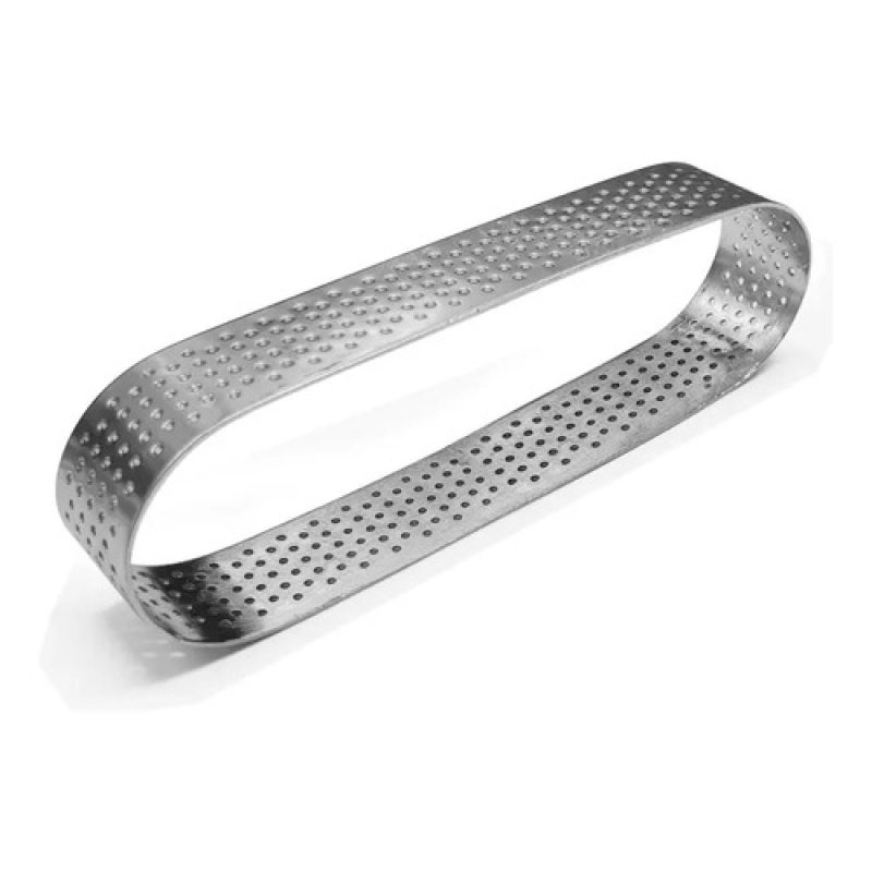 Molde Ovalado Selecta Acero Perforado 12 Cm X 3.5 Cm Para Repostería