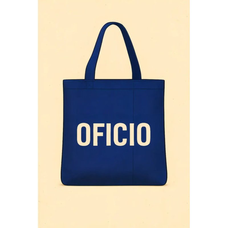 Bolsa Cilantrobazar Tela Azul Francia Gabardina Algodón 36x60 Cm