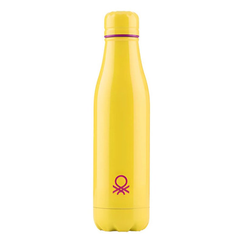 Botella Caramañola Térmica 500ml Acero Inox Benetton Color Amarillo