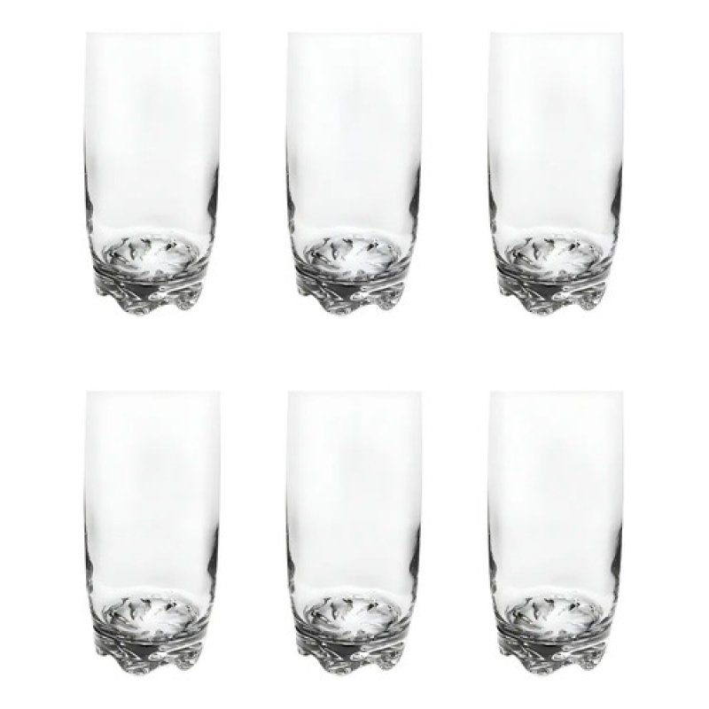 Vasos Vidrio Lav Adora Cócteles 390ml Pack 6 Transparente