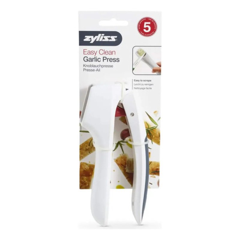 Prensa Zyliss Para Ajo Con Limpiador Easy Cleansing Blanca Blanco