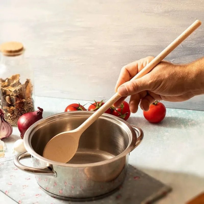 Cuchara De Madera Cilantrobazar De 45 Cm Para Cocinar Y Servir