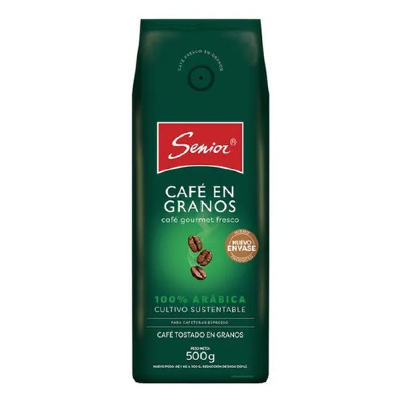 Café En Grano Senior 500grs Para Molinillo Eléctrico/manual
