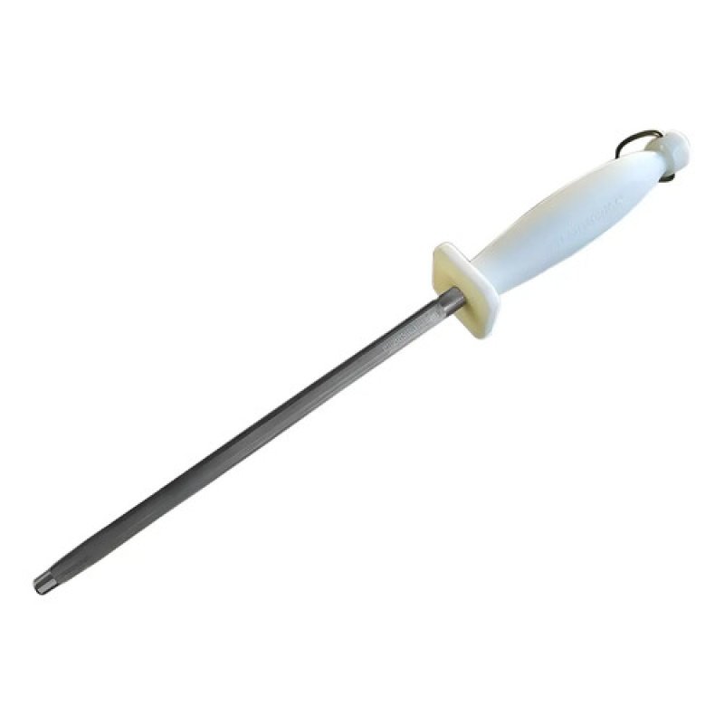 Chaira Estriada 3 Claveles Acero Carbono 30cm Blanco