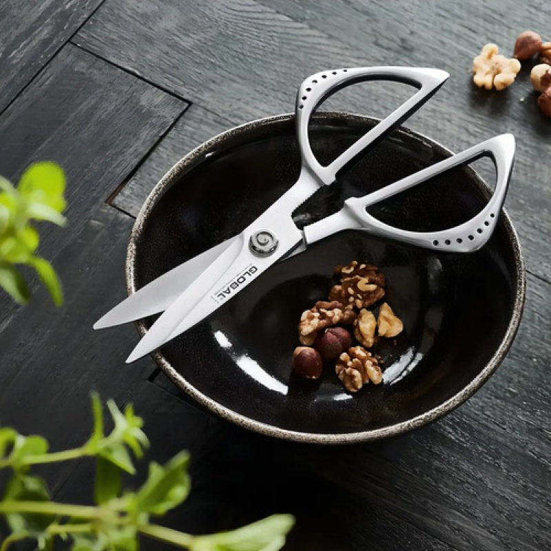 Tijera De Cocina Global Gks-210 Acero Inoxidable 21 Cm Hoja Recta