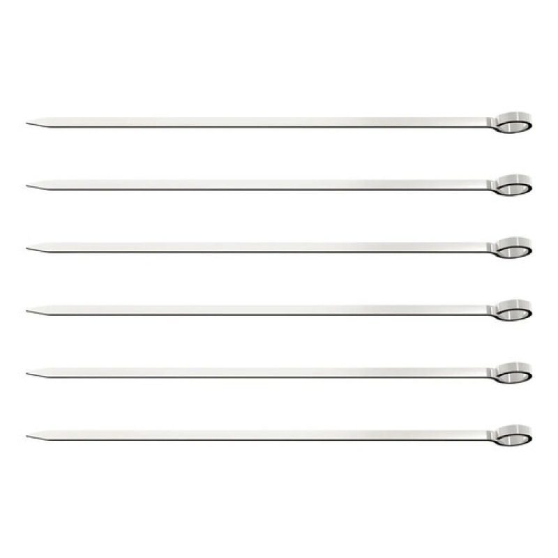 Kit Tramontina De Brochetas Para Barbacoa De Acero Inoxidable, 20 Cm, 6 Unidades