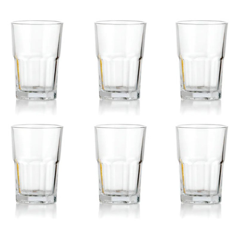 Vaso De Vidrio 375 Ml Boston Crisa Kit X6 Transparente