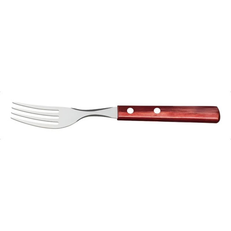 Tenedor De Mesa Tramontina Red Polywood Con Hoja De Acero Inoxidable Polywood Rojo