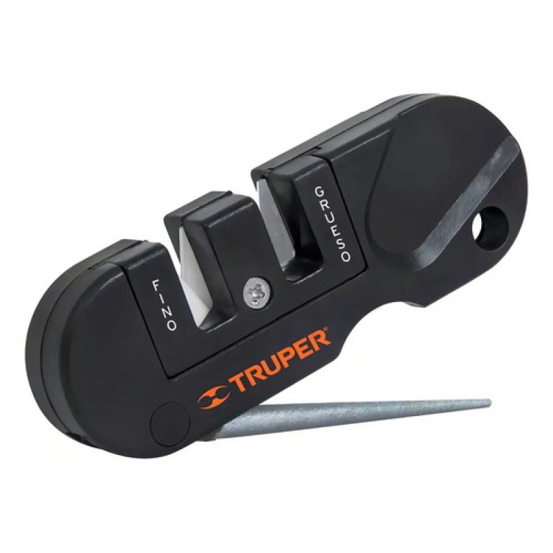 Afilador De Cuchillos Cuerpo Abs De Bolsillo Truper Afi-cum Negro