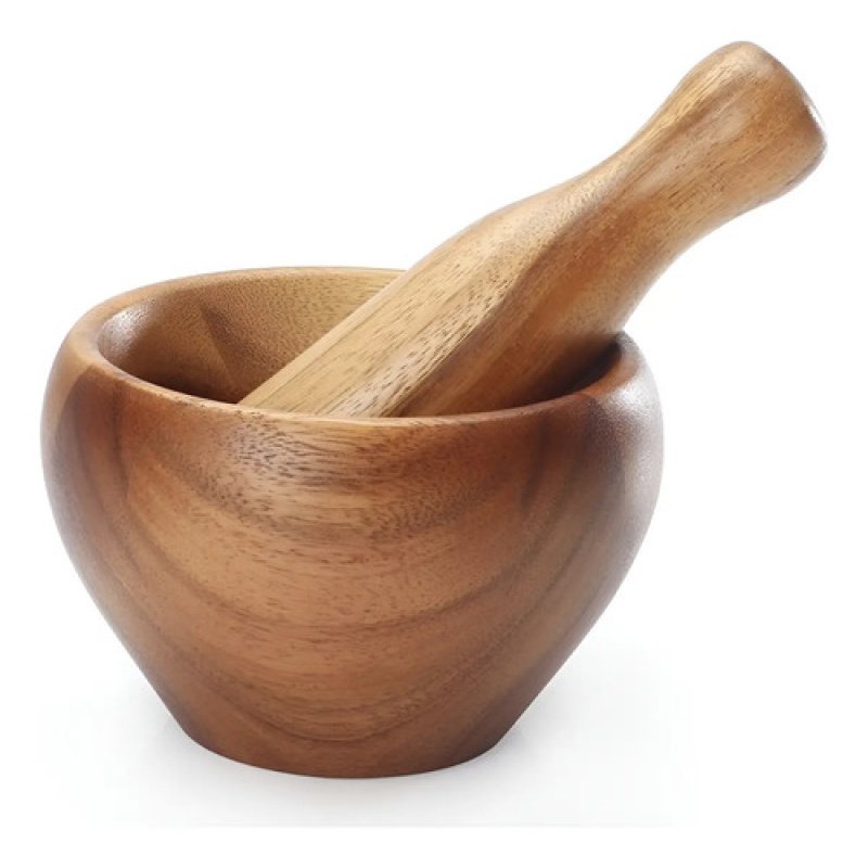 Mortero Madera D15xh9.5cm Marrón