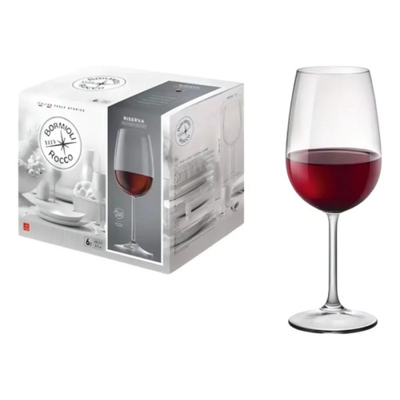 Copon Vino Reserva Bordeaux Bormioli X 6 Copa Degustación Color Cristal