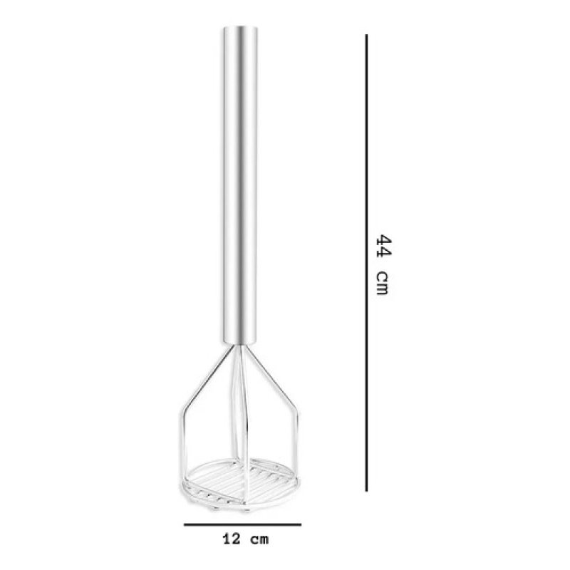Pisapapas Manual Sunnex Acero Inoxidable 12cm Largo 44cm Apto Lavavajillas