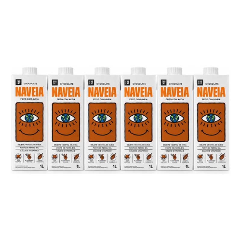 Pack 6 Leche De Avena Naveia Chocolate 1l